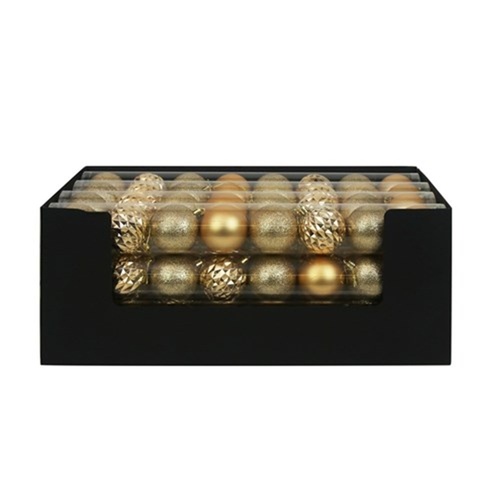 Gold Shatterproof Baubles 8pk 6cm