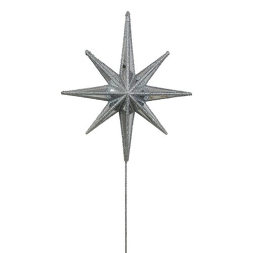 Celestial Mirror Tree Topper w. Silver Edge 27cm