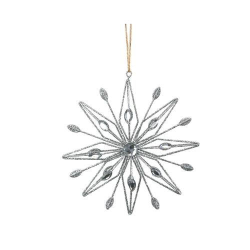 Silver Starburst w. Gems 20cm
