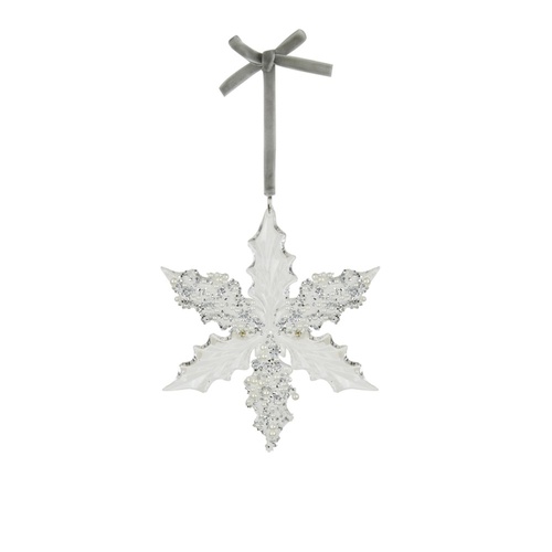 Clear Acrylic Snowflake 13cm
