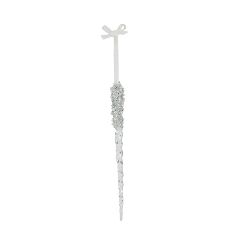 Clear Swirl Acrylic Icicle 24cm