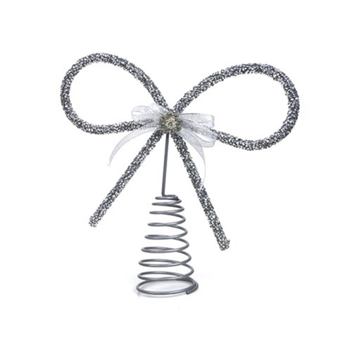 Jewelled Bow Tree Topper 22cm