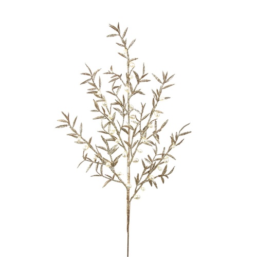 Champagne Glitter Spray w. Pearls 86cm
