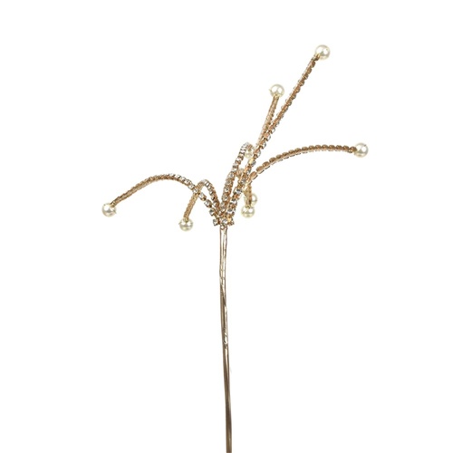 Crystal Spray w. Pearls 57cm