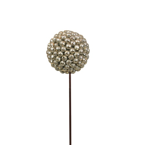 Champagne Glitter Ball Pick 10cm