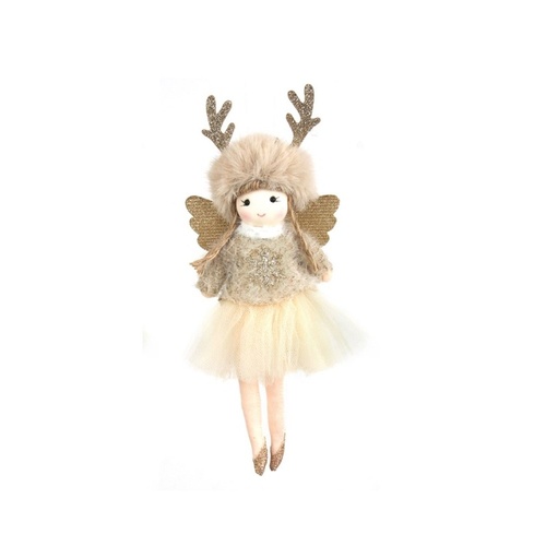 Champagne Fairy w. Snowflake 20cm