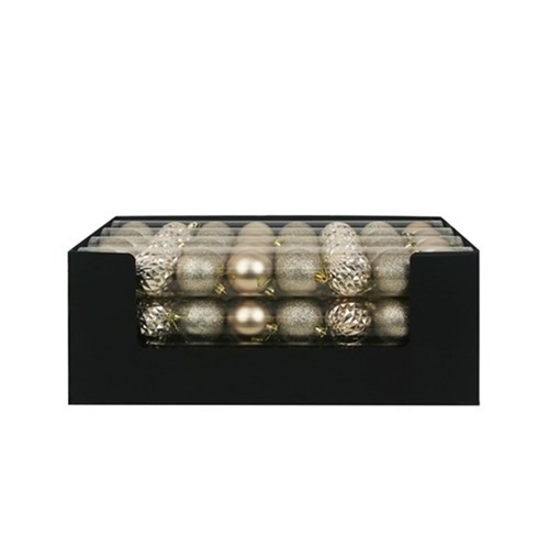 Champagne Shatterproof Baubles 8pk 6cm
