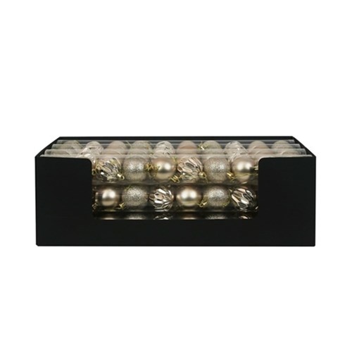 Champagne Shatterproof Baubles 10pk 5cm