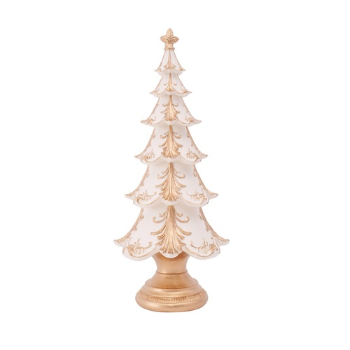Ivory Polyresin Layered Tree 42cm