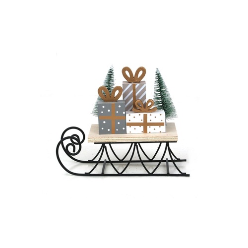 Christmas Sleigh w. Presents 18cm