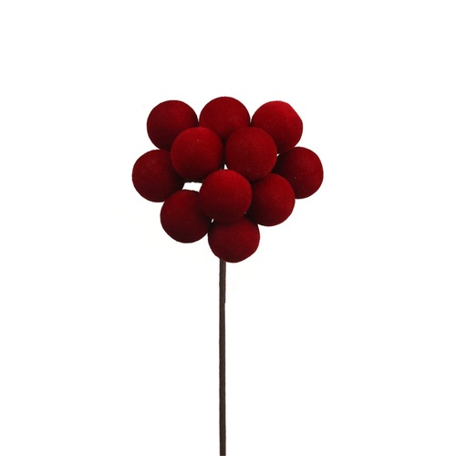 Red Velvet Berry Bunch Stem 50cm