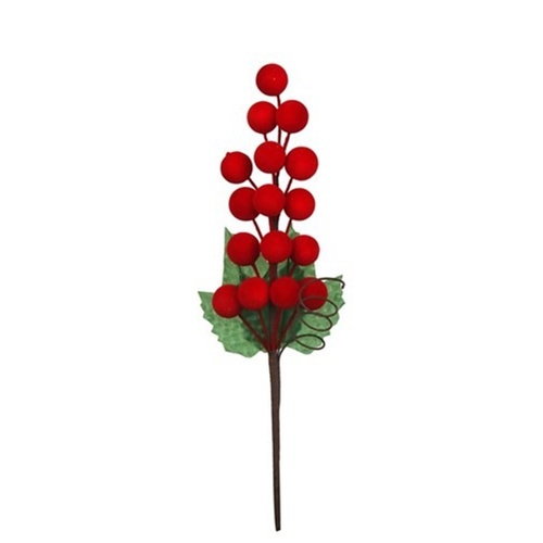 Flocked Berry Pick 26cm