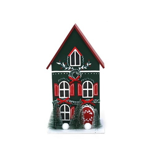 LED Christmas House Green 30cm