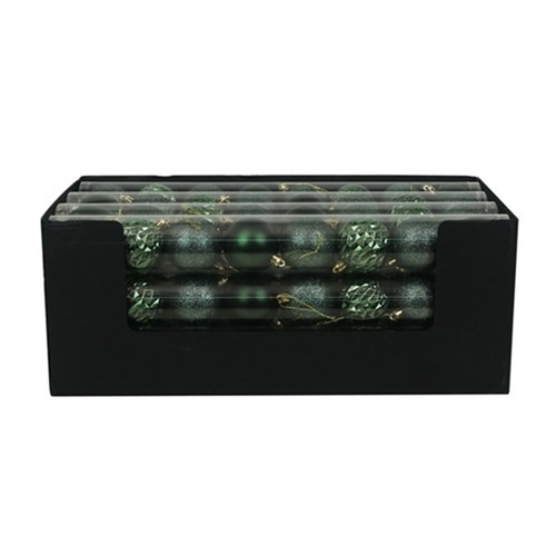 Green Shatterproof Baubles 8pk 6cm