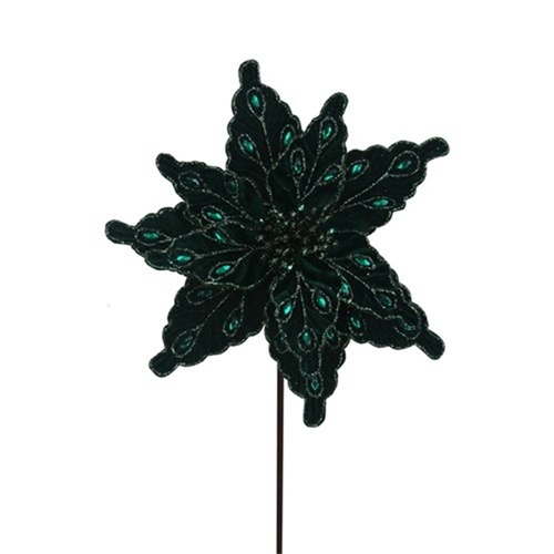 Emerald Poinsettia w. Gems 28cm