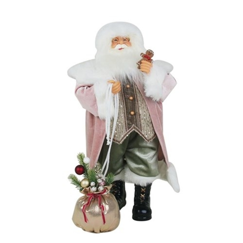 Pink & Sage Santa w. Present Sack 60cm