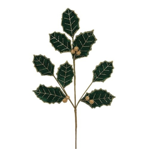 Emerald Green Holly Stem 69cm