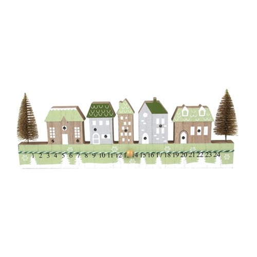 LED Christmas Village Countdown 38cm
