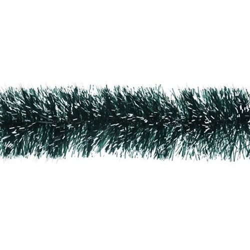 Forest Green Tinsel w. White Edge 200cm