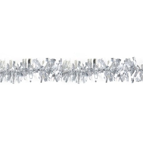Chunky Matte Tinsel Silver 200cm