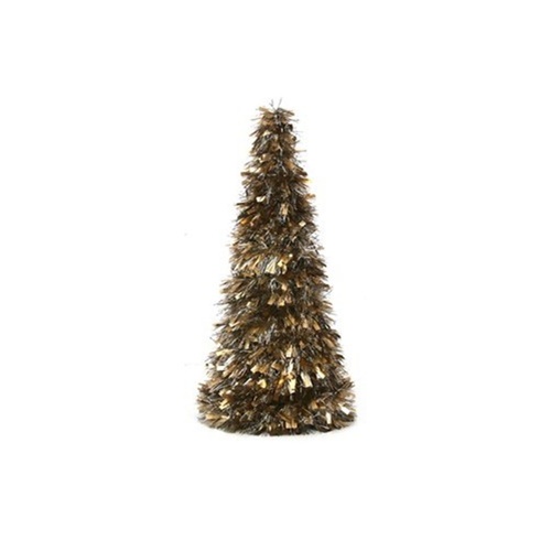Traditional Chunky Tinsel Tree Gold 48cm