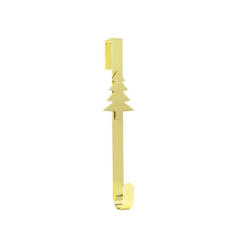 Gold Wreath Hanger w. Tree 37cm
