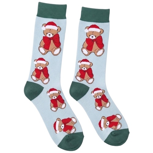 Teddy Bear Festive Socks Adult