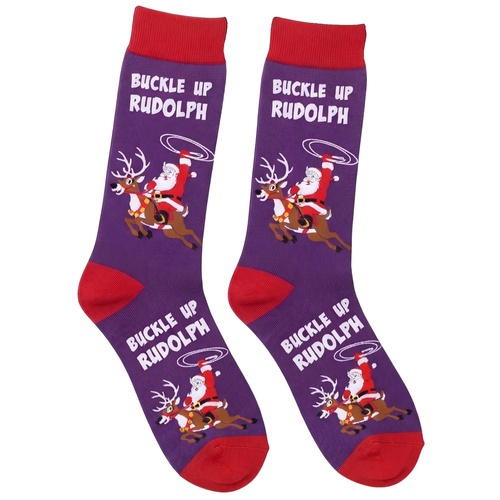 Purple Festive Socks Adult
