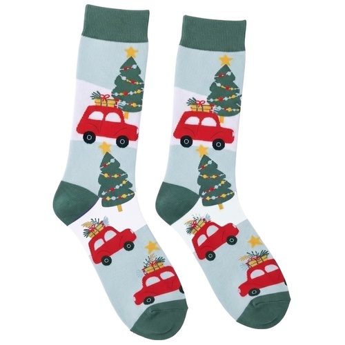 Christmas Car Festive Socks Adult