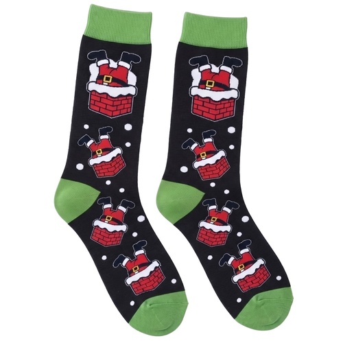 Chimmney Santa Festive Socks Adult