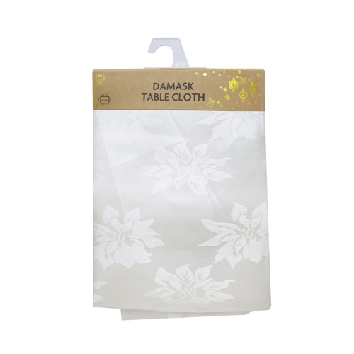 Ivory Poinsettia Tablecloth 178cm
