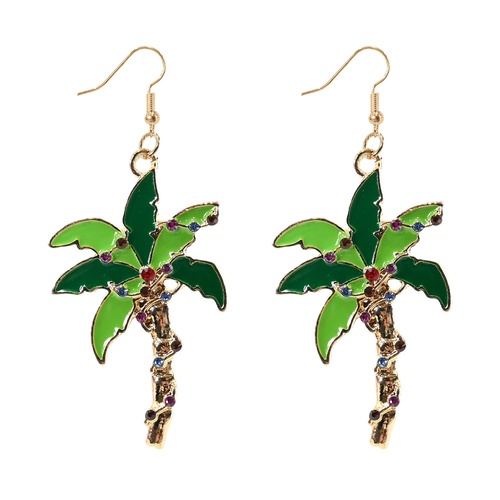 Palm Tree Christmas Earrings