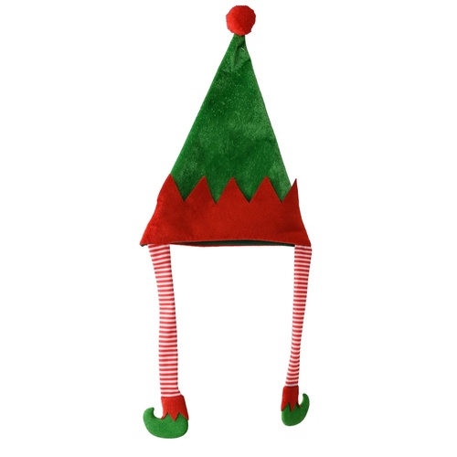 Red PomPom Elf Hat 40cm