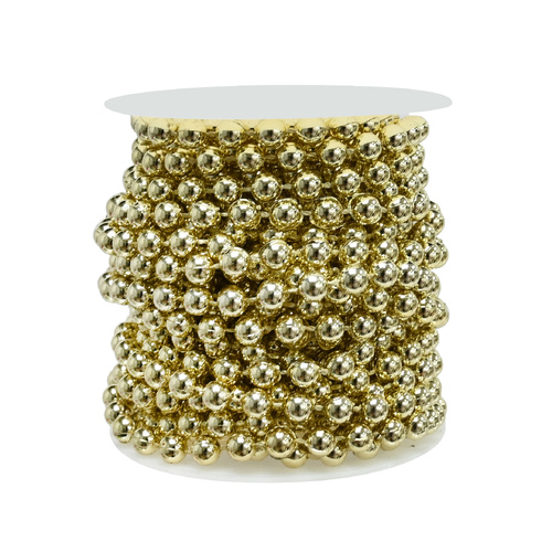 Gold Beaded Christmas Garland 8m