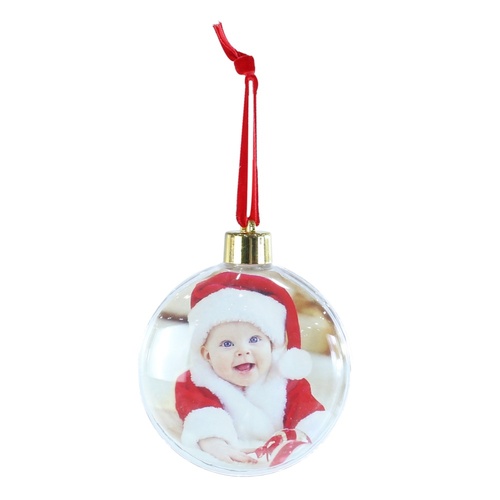 Hanging Circle Photo Ornament 8cm