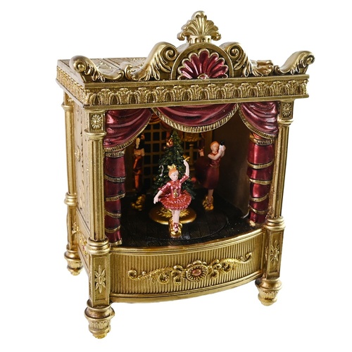 Musical Ballerina Theatre Lantern Gold 24cm