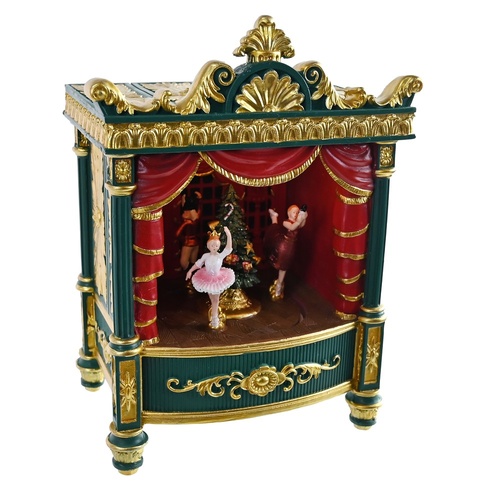 Musical Ballerina Theatre Lantern Green 24cm