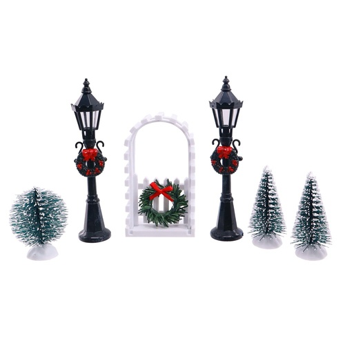 Village Street Scene w. Archway 6pc