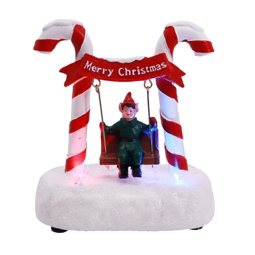 Resin Swing Scene w. Elf 12cm