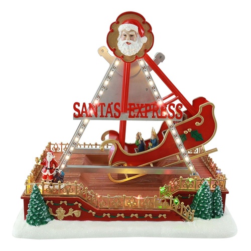 Musical Santa Sleigh Ride Flashing