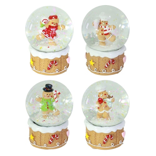 Gingerbread Snowglobe 1pc Asst Styles 7cm