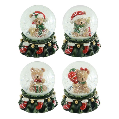 Teddy Bear Snowglobe 1pc Asst Styles 6cm