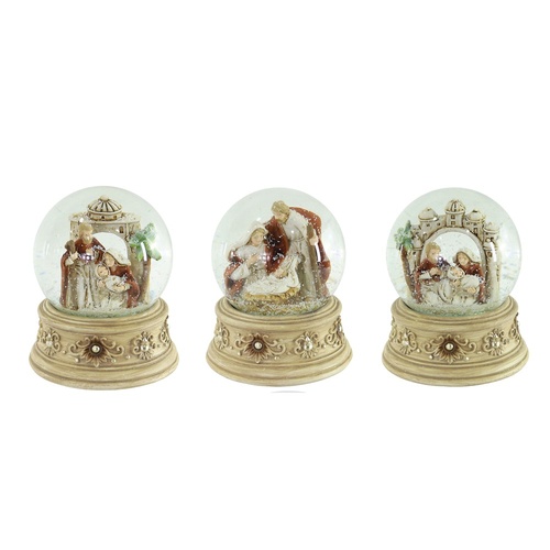 Nativity Snowglobe 1pc Asst Styles 9cm