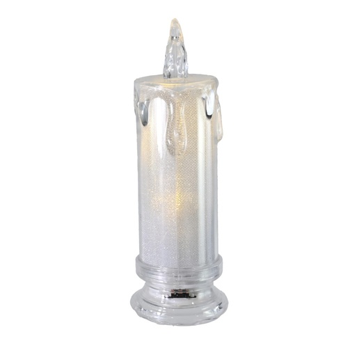 LED Clear Candle 18cm