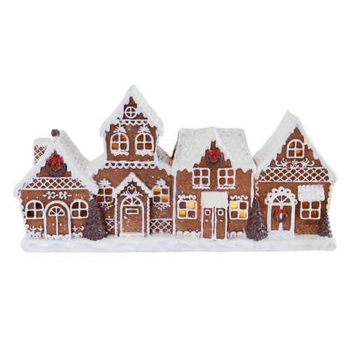 LED Gingerbread Terrace Houses 24cm