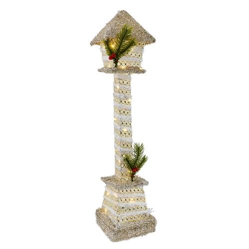 LED Tinsel Lampost Champagne Roof 60cm