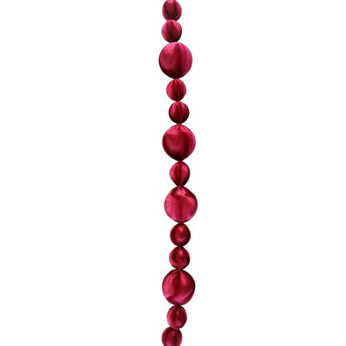 Wrapped Velvet Bauble Garland Red 180cm