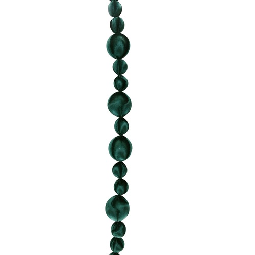 Wrapped Velvet Bauble Garland Green 180cm