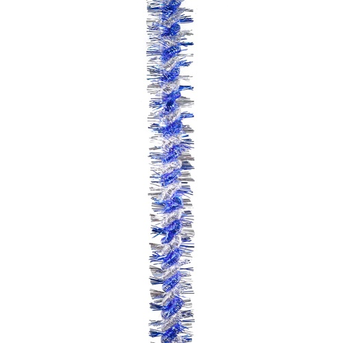 Blue & Silver Fine Twist Tinsel 2m
