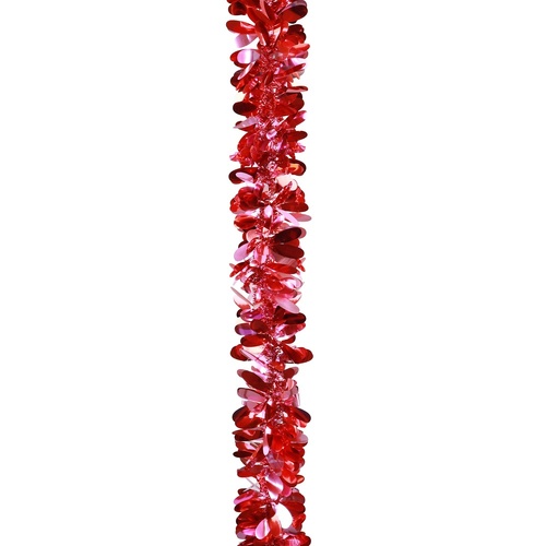 Teardrop Tinsel Red 2m